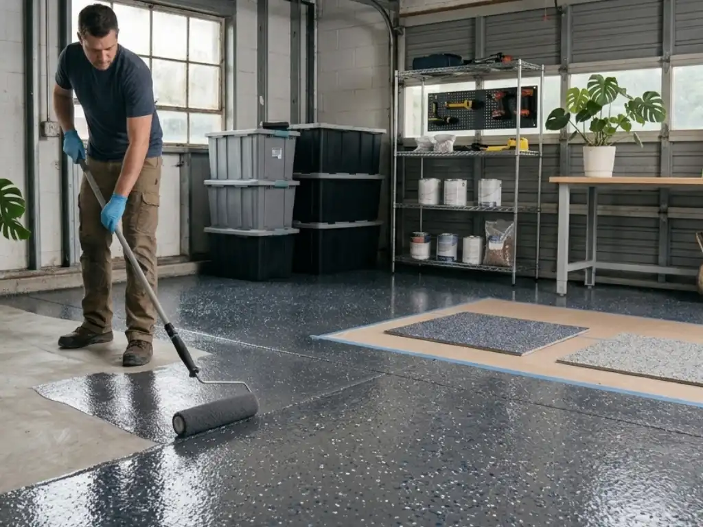 Epoxy garage floor coating