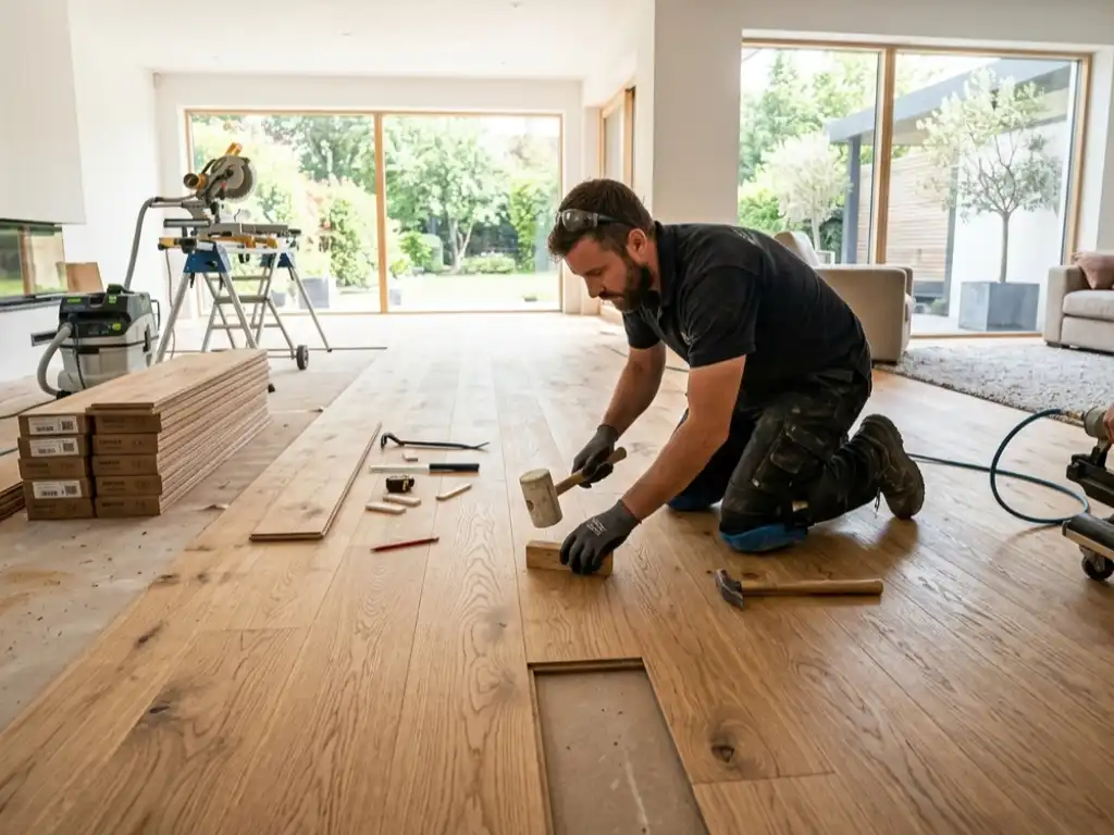 Hardwood flooring installation