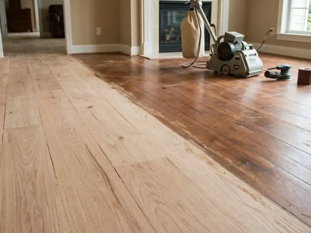 Hardwood floor sanding and refinishing